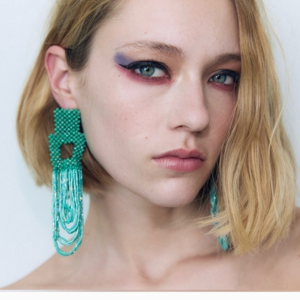 Zara beaded earrings - new with tags